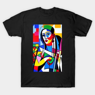 Cubist Style Modern Art Painting T-Shirt